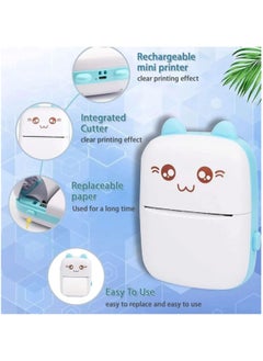 Generic Mini Printer,Portable Labler Maker with 5 adhesive Sticker Paper, Bluetooth Sticker Printer Wireless Inkless printer Compatible with iOS/Android for Study Notes Journal,Memo,Photo,Lists,QR,Adress  - Image 5