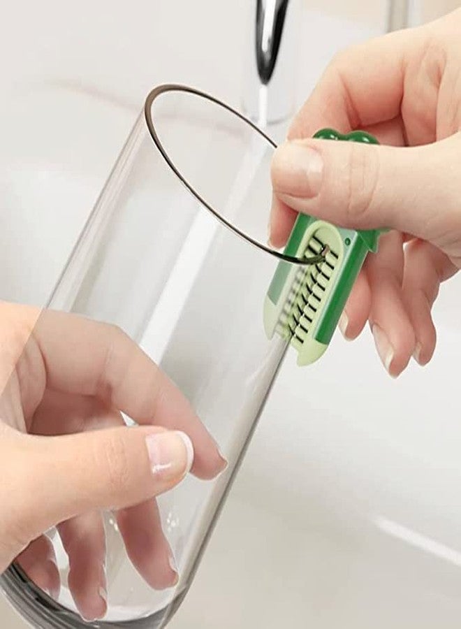 Portible فرشاة تنظيف محمولة 3 في 1 للزجاجات والأكواب والقوارير، بمقبض طويل 360 درجة | أداة تنظيف متعددة الأغراض للمطبخ | فرشاة تنظيف لبرطمانات الطعام والأكواب والزجاجات (متعددة الألوان، عبوة من قطعة واحدة). - Image 4