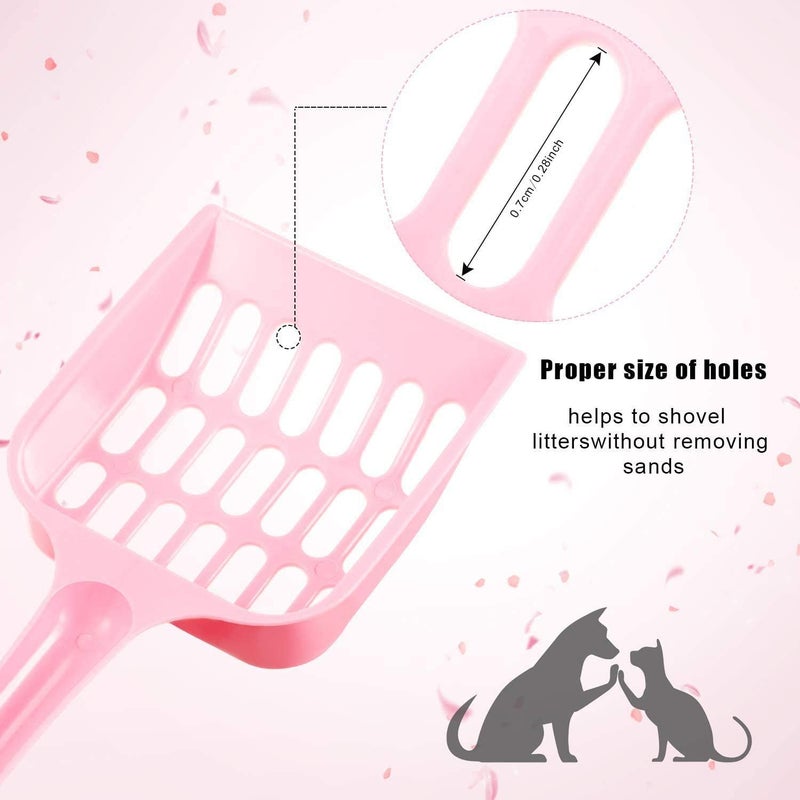 Bingcute Cat Litter Scoop, Plastic Kitty Litter Pet Shovel, Cat Sand Sifter, Dog Poop Scooper Sieve Set Cleaning Products Toilet, Food Feeder Shovel Scoop Set 3 PCS - Image 3