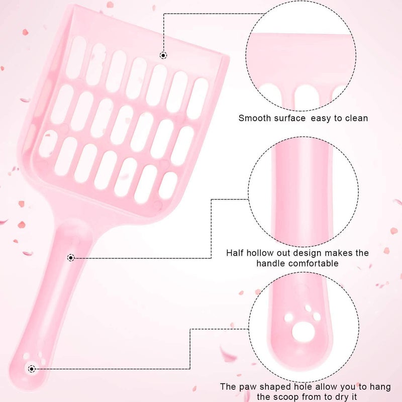 Bingcute Cat Litter Scoop, Plastic Kitty Litter Pet Shovel, Cat Sand Sifter, Dog Poop Scooper Sieve Set Cleaning Products Toilet, Food Feeder Shovel Scoop Set 3 PCS - Image 4