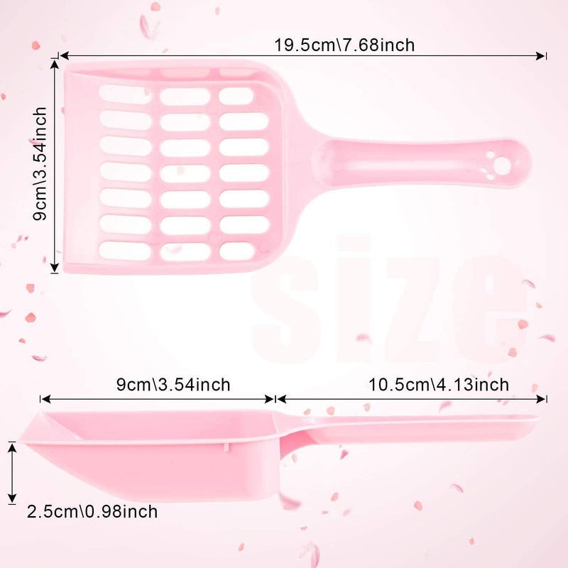 Bingcute Cat Litter Scoop, Plastic Kitty Litter Pet Shovel, Cat Sand Sifter, Dog Poop Scooper Sieve Set Cleaning Products Toilet, Food Feeder Shovel Scoop Set 3 PCS - Image 2