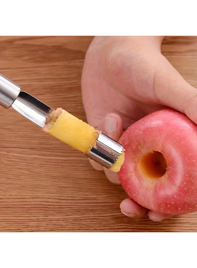 Stainless Steel Heavy Duty Fruit Corer And Slicer With Handle Lever Mechanism Easy Clean No Residue Kitchen Tool Sharp Wheel Core Remover For Apple Pear Peach Plum Pomegranate Durable Hygienic Design Home Cooking Baking - Image 2