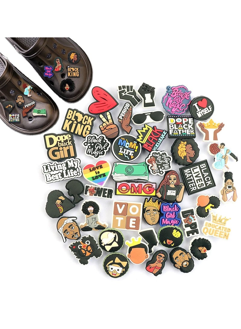 Excefore Shoe Charms Croc Accessories Shoes-Decoration 45 Pcs shoe Charms for Women Girls Men Party Favor - Image 1