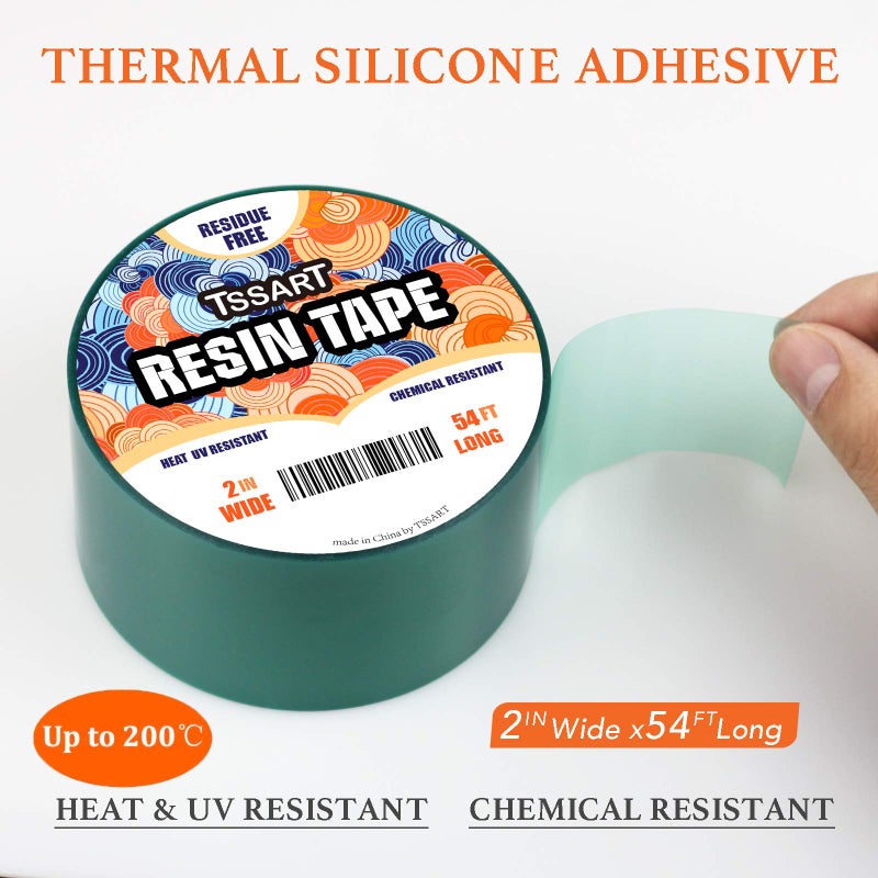 TSSART Resin Tape for Epoxy Resin Molding - Silicone Thermal Adhesive Tape, Oxidation and High Temperature Resistance Easy Peeling, Epoxy Release Tape - 2 inch Wide 108FT Long - Image 2