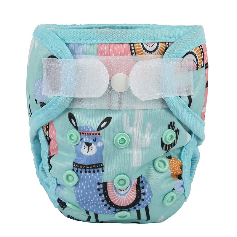 Sigzagor Newborn Diaper Cover with Snap and Loop - Blue Alpaca - Size 1 - Image 1