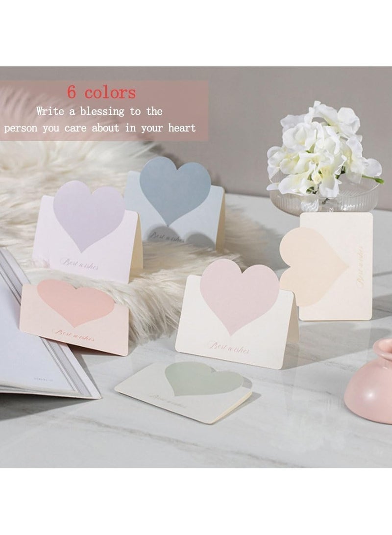 general 60 Heart Shaped Gift Cards, Love 3D Greeting Cards, Premium Sense Blank Blessing Message Cards, 6 Colours, For Small Business Colleagues Employees Students Teachers - Image 2