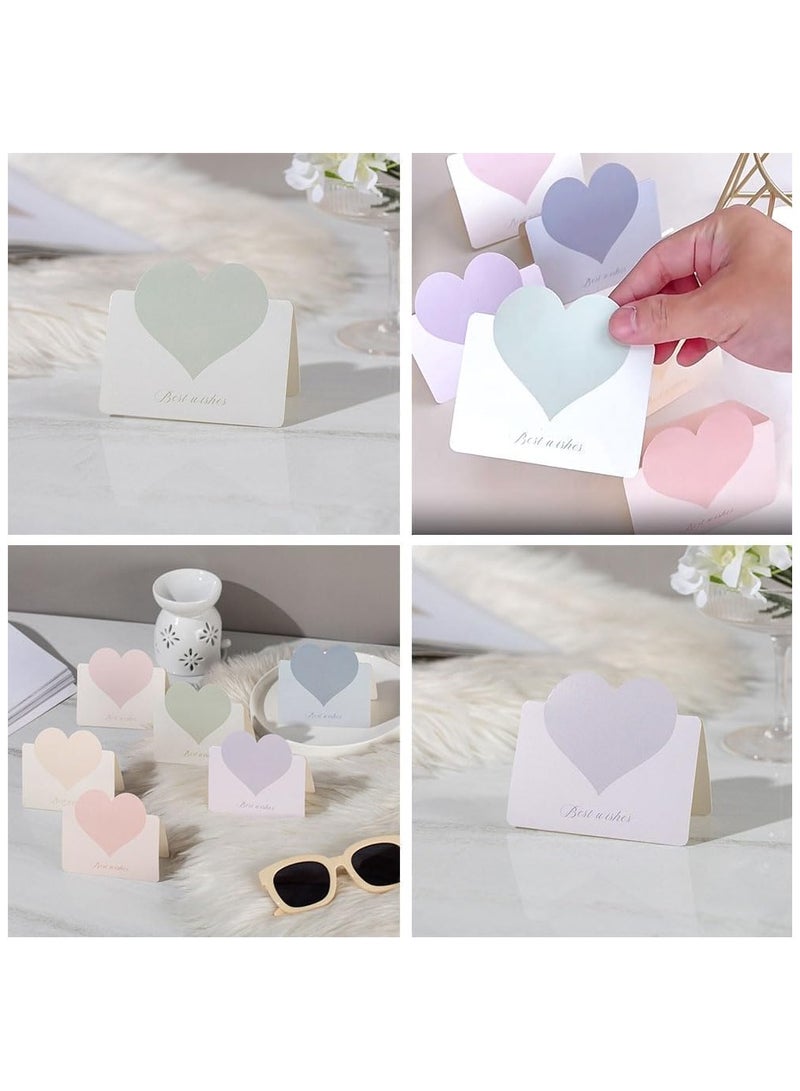 general 60 Heart Shaped Gift Cards, Love 3D Greeting Cards, Premium Sense Blank Blessing Message Cards, 6 Colours, For Small Business Colleagues Employees Students Teachers - Image 5