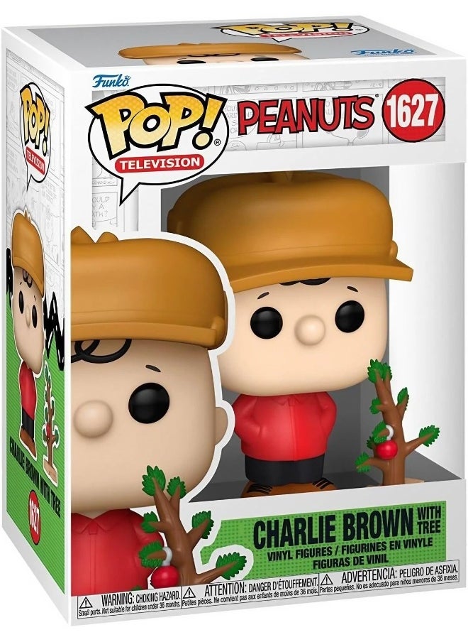 Funko - Funko POP! Television Peanuts Charlie Brown with Tree Vinyl Figures (10.41 cm) - Image 1