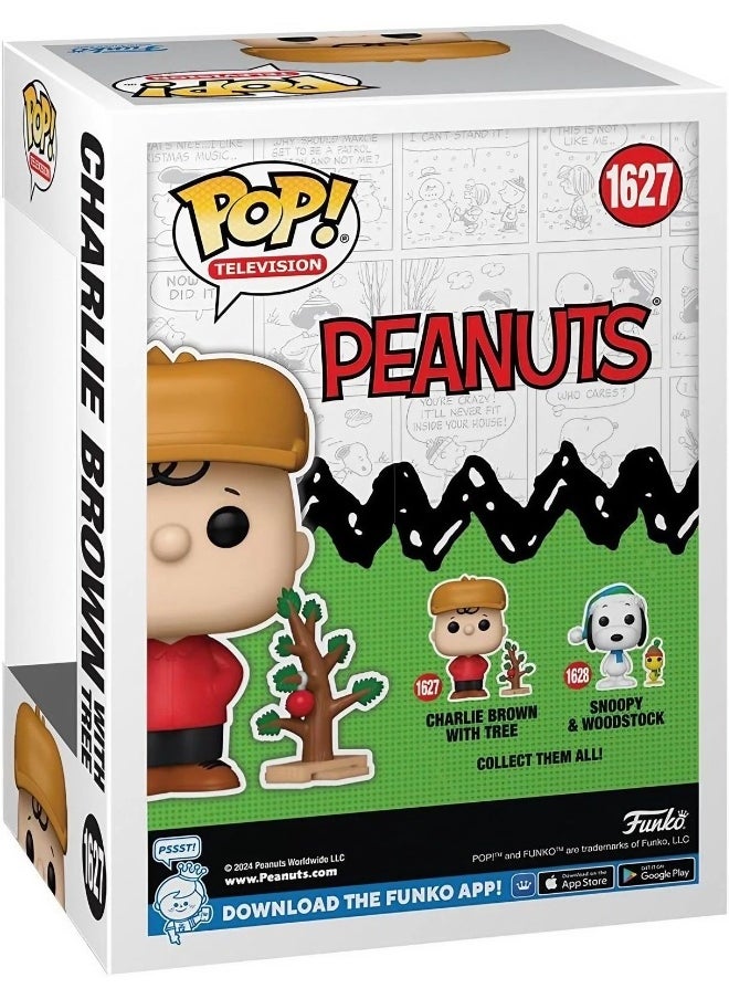 Funko - Funko POP! Television Peanuts Charlie Brown with Tree Vinyl Figures (10.41 cm) - Image 1