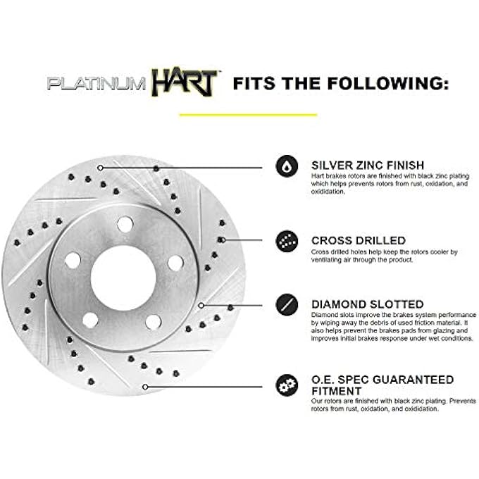 ريحني مجموعة فرامل ودوارات خلفية من هارت برامز، وسادات الفرامل الخلفية، دوارات وفواصات الفرامل السيراميكية، وسائدات وأقراص الفرامل السيراميكية تناسب 20072021 لكزس LX570 تويوتا لاند كروزر سيكويا تندرا - Image 4