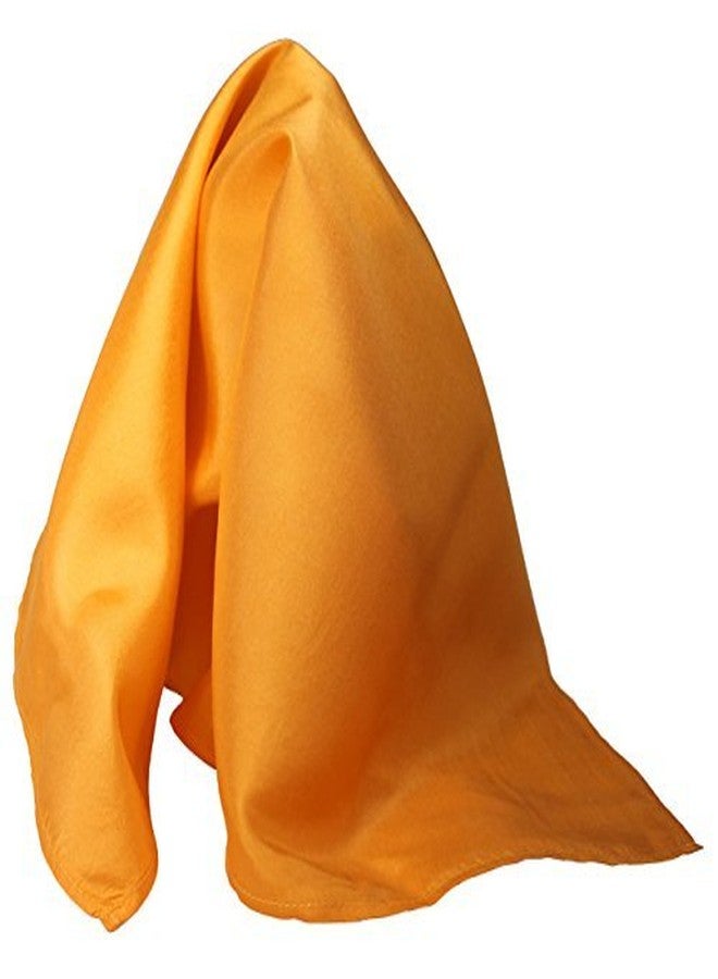 Royal Silk Fine Saffron 100% Silk Pocket Square Full-Sized 16"x16" - Image 1