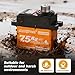HobbyPark Waterproof 75kg High Torque RC Micro Servo Metal Gear Digital Arduino Servo for 118 TRX4M TRX4MT Redcat Ascent18 Losi Mini LMT 110 TRX4 SCX10 RC Crawler RC Car Plane Boat Robot - Image 4