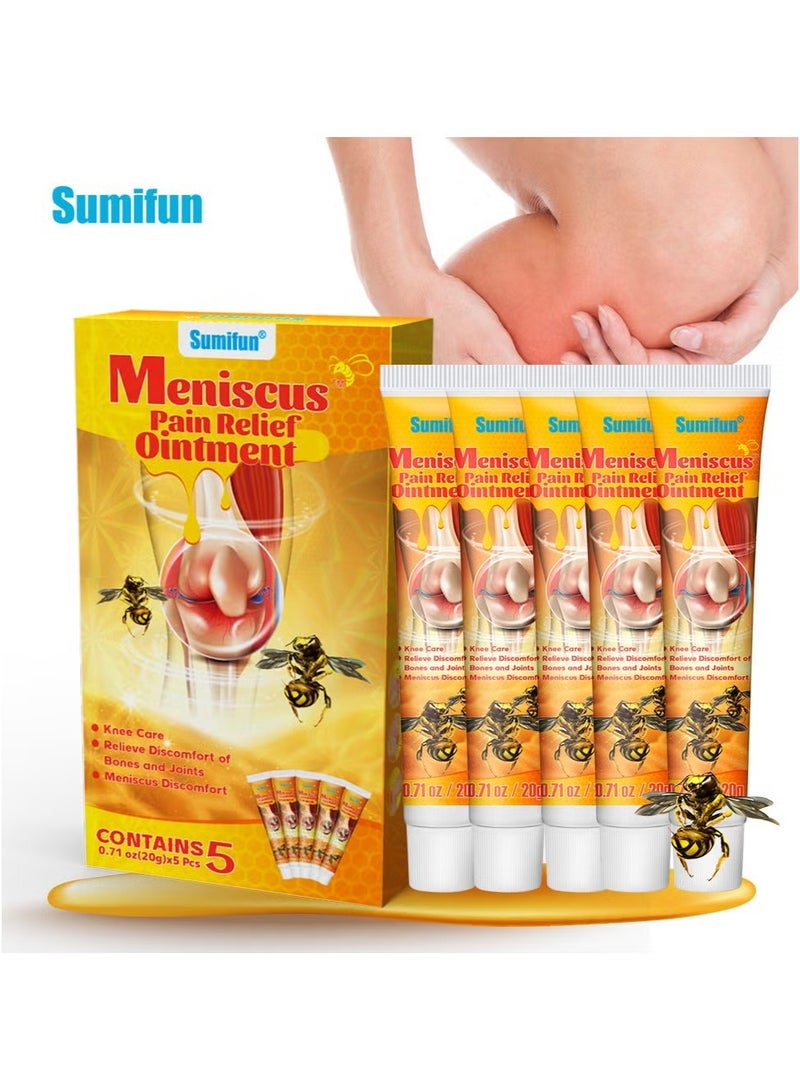 سوميفون 5 قطع من مرهم مسكن آلام الغضروف الهلالي، جل سم النحل، كريم سم النحل، جل البروبوليس الاحترافي، كريم المفاصل، مناسب للرقبة والركبة والكتف والخصر والساق - Image 1