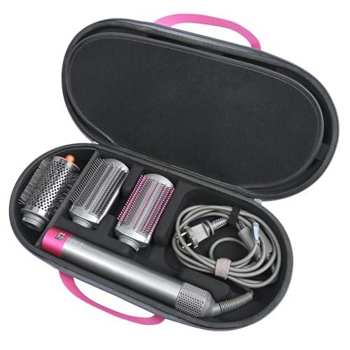 RLSOCO حافظة صلبة من RLSOCO لجهاز Dyson Airwrap i.d./Airwrap Co-anda2x متعدد الاستخدامات ومجفف الشعر - تناسب 4 أنابيب طويلة أو قصيرة - سوداء (الحافظة فقط، جهاز تصفيف الشعر غير مشمول)  - Image 1