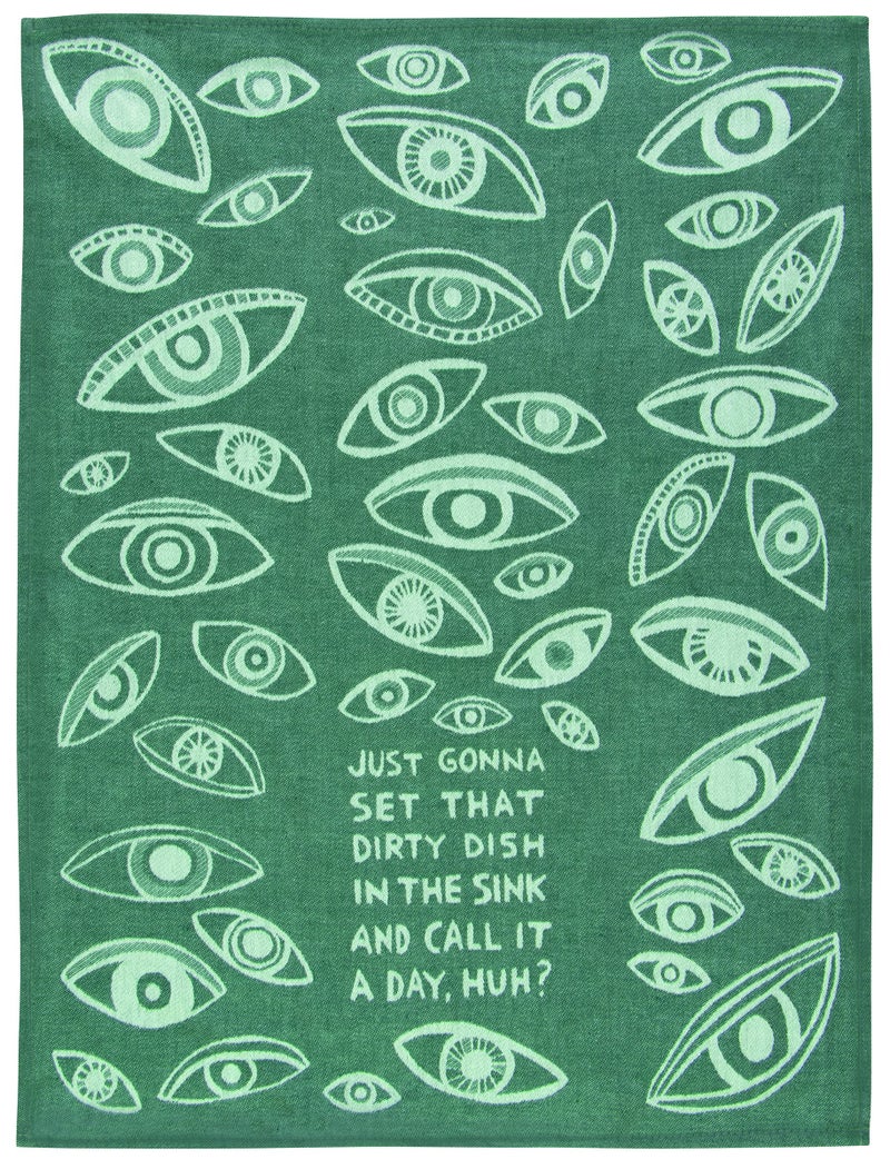 Blue Q Funny Woven Dish Towel ~ Just Gonna Set That Dirty Dish in The Sink? 100% Cotton  Soft  Super Absorbent  28"" x 21"" - Image 3