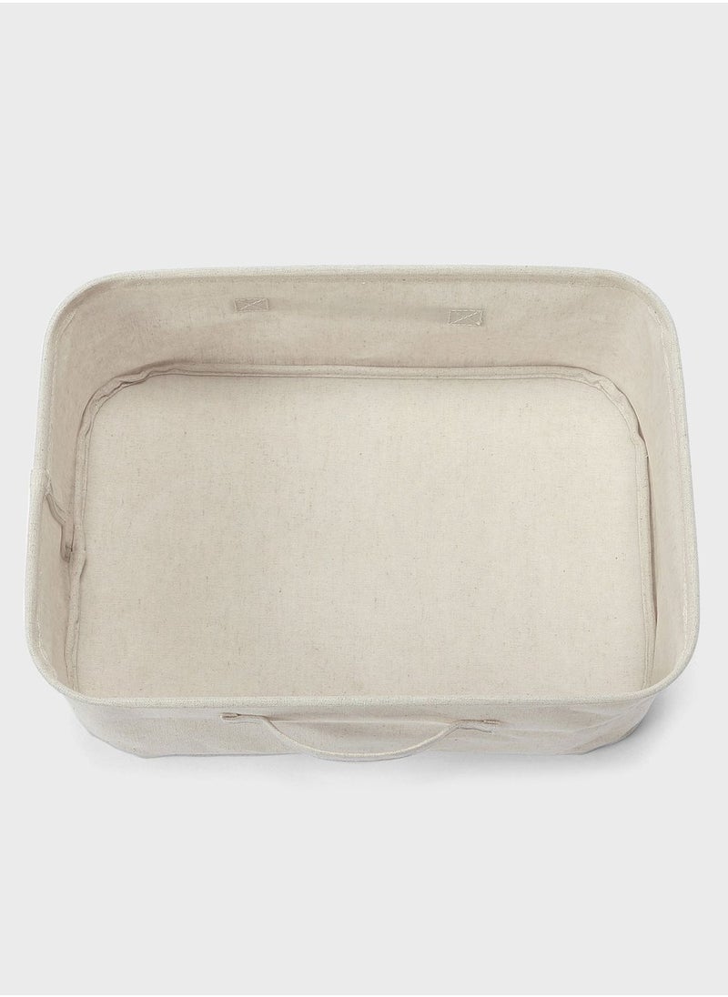 MUJI - Polyester Linen Soft Box Rectangle S - Image 1