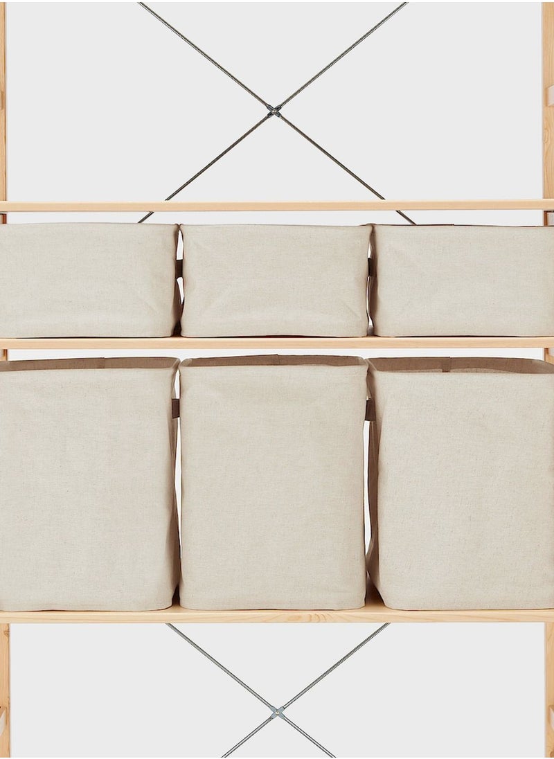 MUJI - Polyester Linen Soft Box Rectangle S - Image 1