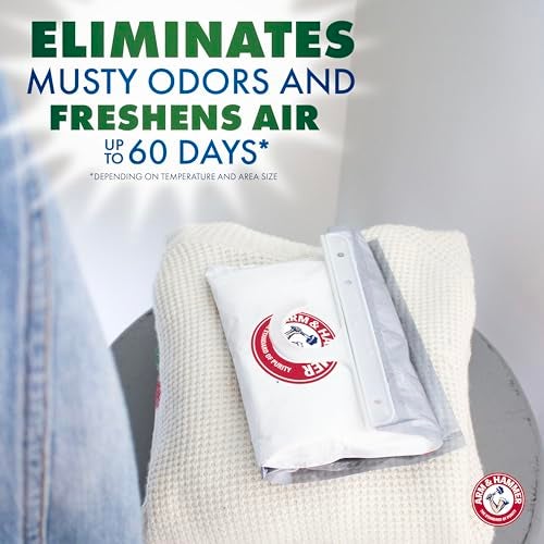 Arm & Hammer Essentials Hanging Moisture Absorber and Odor Eliminator, 17.5 oz., 3 Pack, Fragrance Free, Moisture Absorbers for Closets, Laundry Rooms and Bedrooms, Long-Lasting Freshness - Image 2