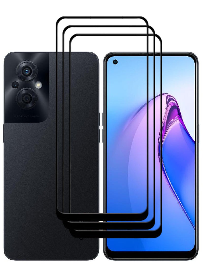ACLIX 3 Pieces Antistatic ESD Dustproof Premium Quality High Definition Tempered Glass Screen Protector Designed For Oppo Reno8 Z - Image 1