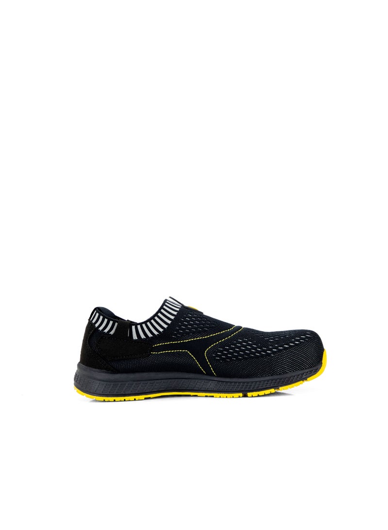 جلاديتور حذاء سلامة رجالي غلادياتور 6055 بدون رباط أسود/أصفر بمقدمة مركبة منخفض الكاحل - Image 2