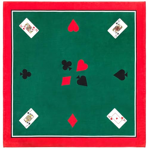 Beachland 60.5-Inch Square Velour Table Cloth - 100% Cotton, Game Cards Design - Soft, Durable, Machine Washable - Perfect for Game Night (Cards Table Towel, 60.5" Square) - Image 2
