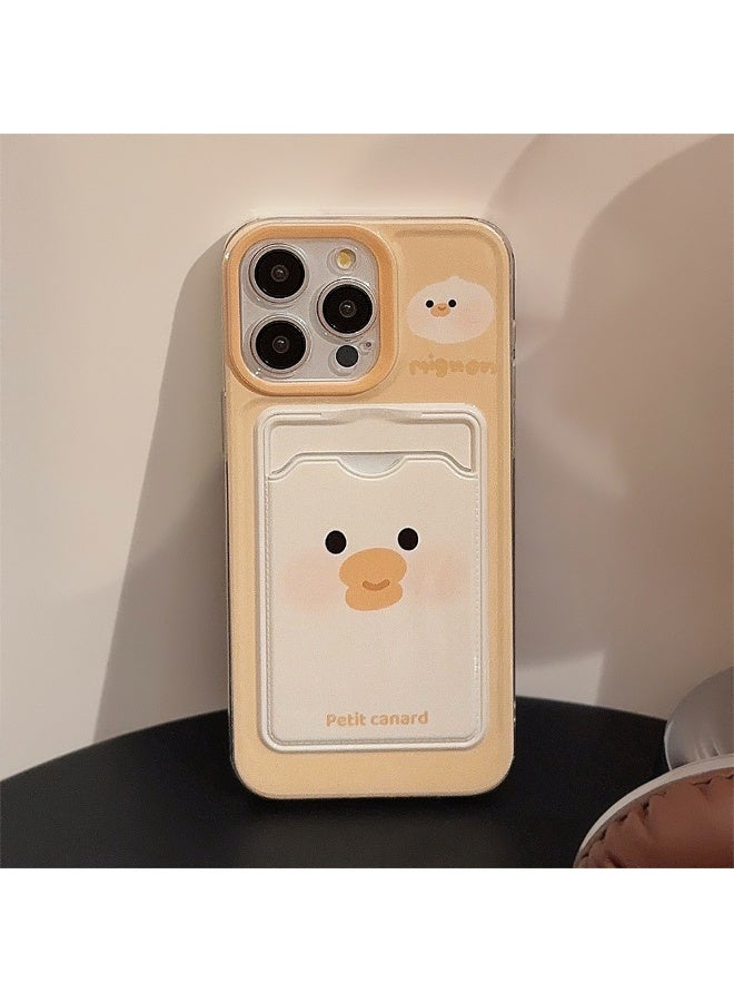 NIBEMINENT Yellow Billed Duck Protective TPU Case Cover For iPhone 15 Pro Max, Clear