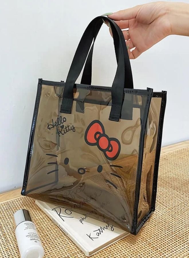 Sanrio Hello Kitty Transparent Black Bag – Stylish & Cute Tote for Everyday Use - Image 2