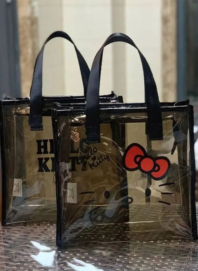 Sanrio Hello Kitty Transparent Black Bag – Stylish & Cute Tote for Everyday Use - Image 3