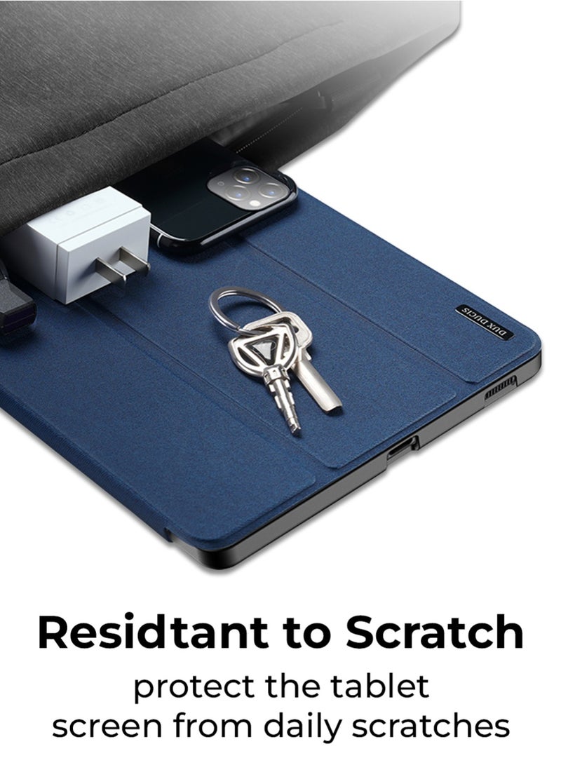 DUX DUCIS Glassology Dux Ducis Bundle for Galaxy Tab S6 Lite 10.4 Premium Protection Domo Series Flip Case with Smart Wake/Sleep & Tempered Glass Screen Protector - Image 5