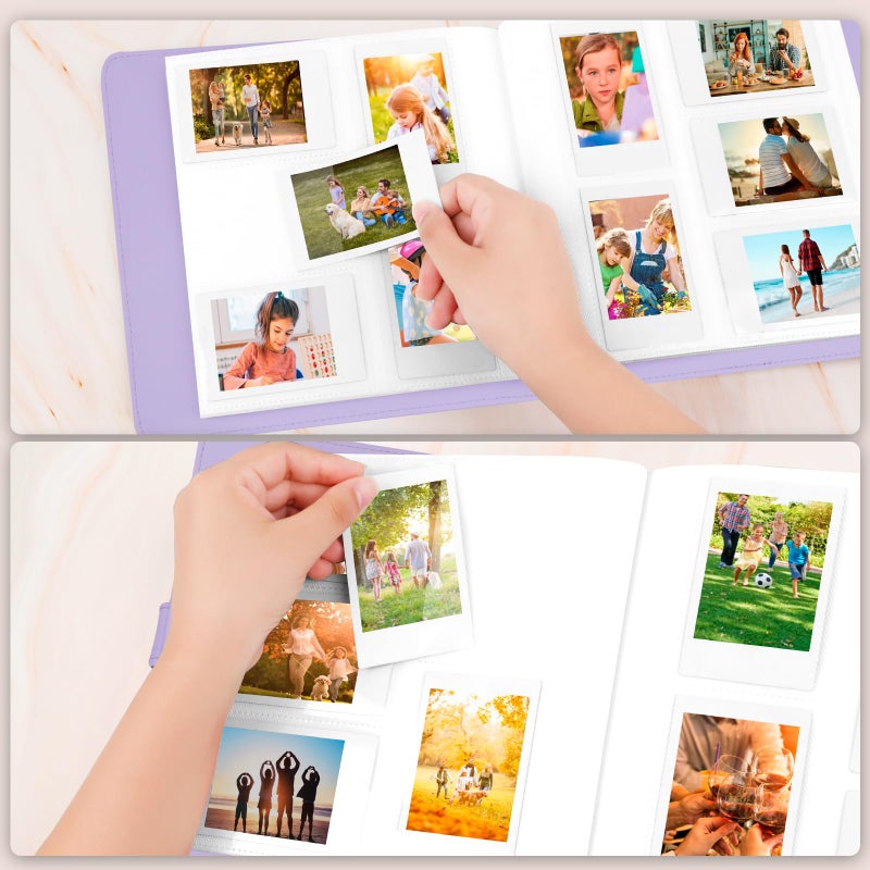 Ruibytree 360 Pockets Instant Photo Album for Fujifilm Instax Mini 12 11 9 8+ 8 99 40 EVO LiPlay Instant Film,Fits Polaroid Snap/PIC-300/Z2300/ SocialMatic Cameras & Zip 2x3 Printer (Pulpre) - Image 3