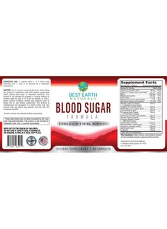 Best Earth Naturals Best Earth Naturals Blood Sugar Formula with Cinnamon, Gymnema Sylvestre, Banaba, Guggul and More 60 Count 