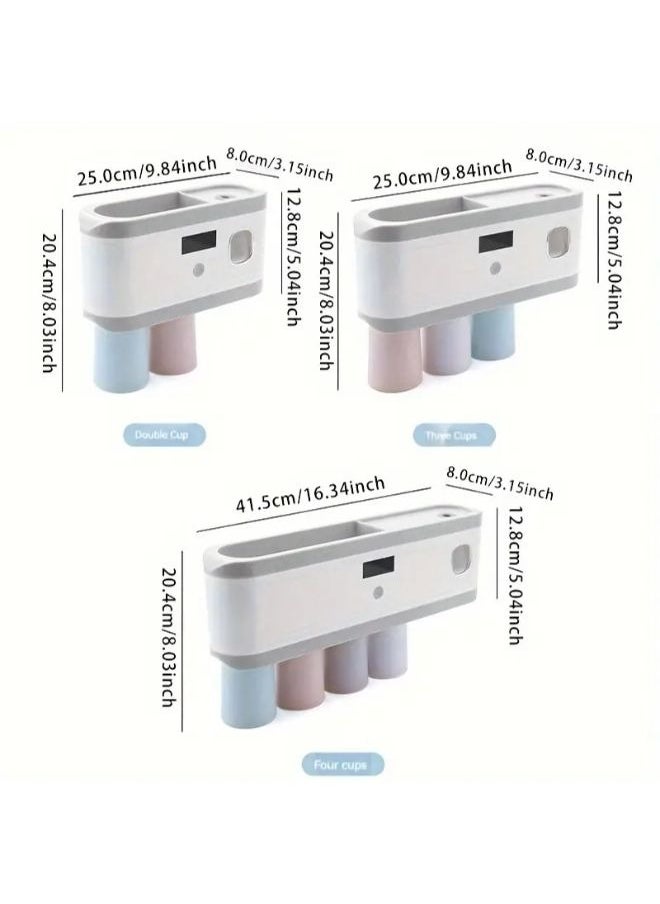Smart Sterilization Toothbrush Holder with Toothpaste Squeezer and 2 Cups RA-895