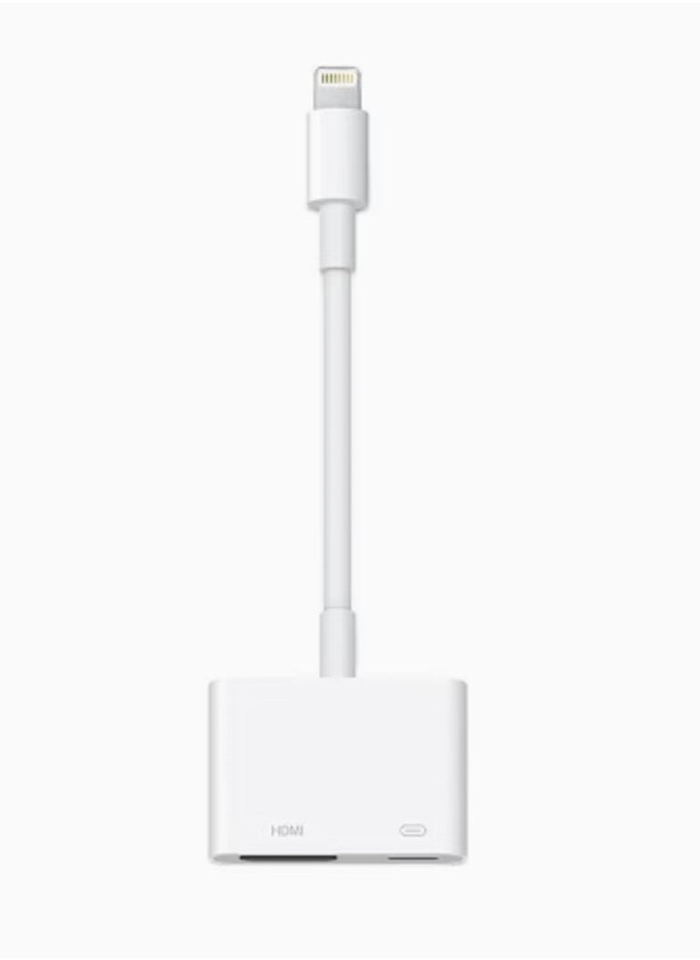 بروماس وصلة لايتنينج إلى مهايئ HDMI AV الرقمي أبيض  - Image 1