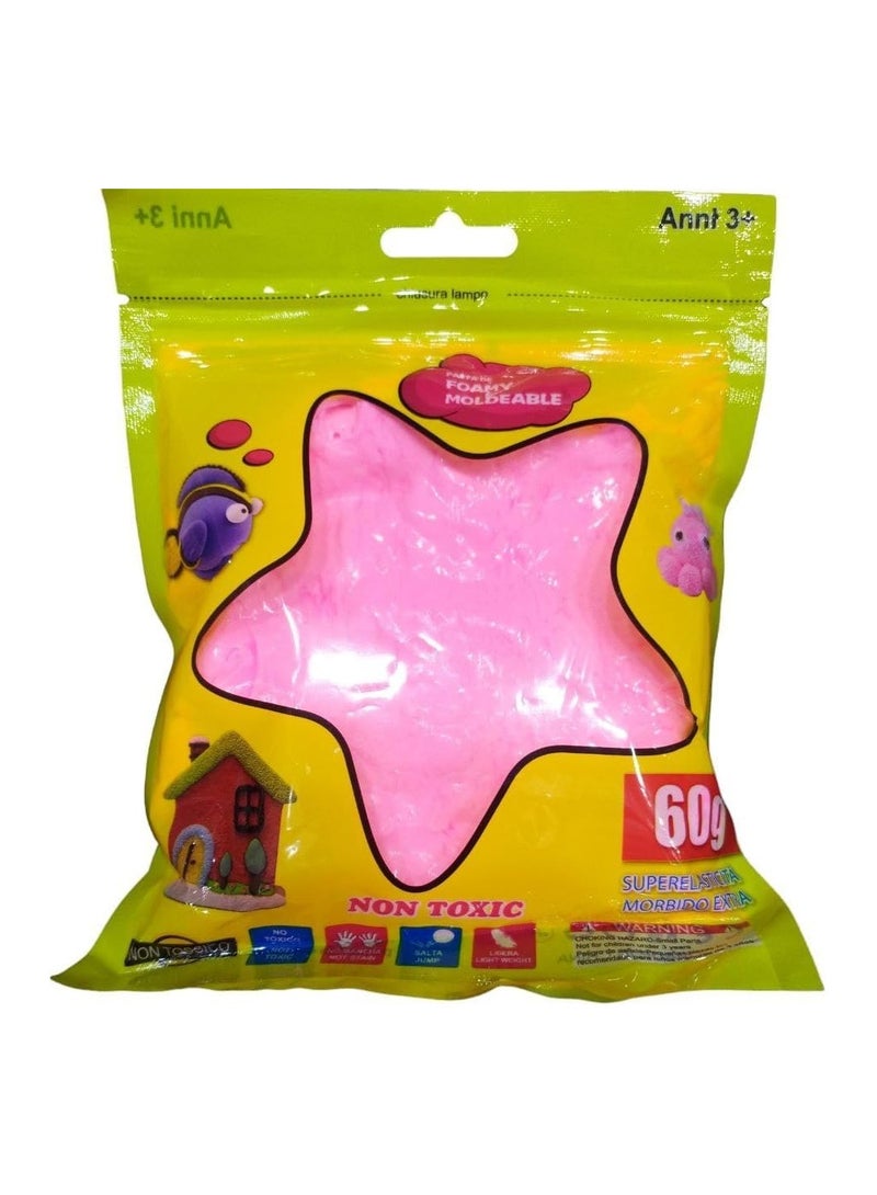 Moldable Foamy Bags 60g Mixed Color Didactic Slime pink  - Image 1