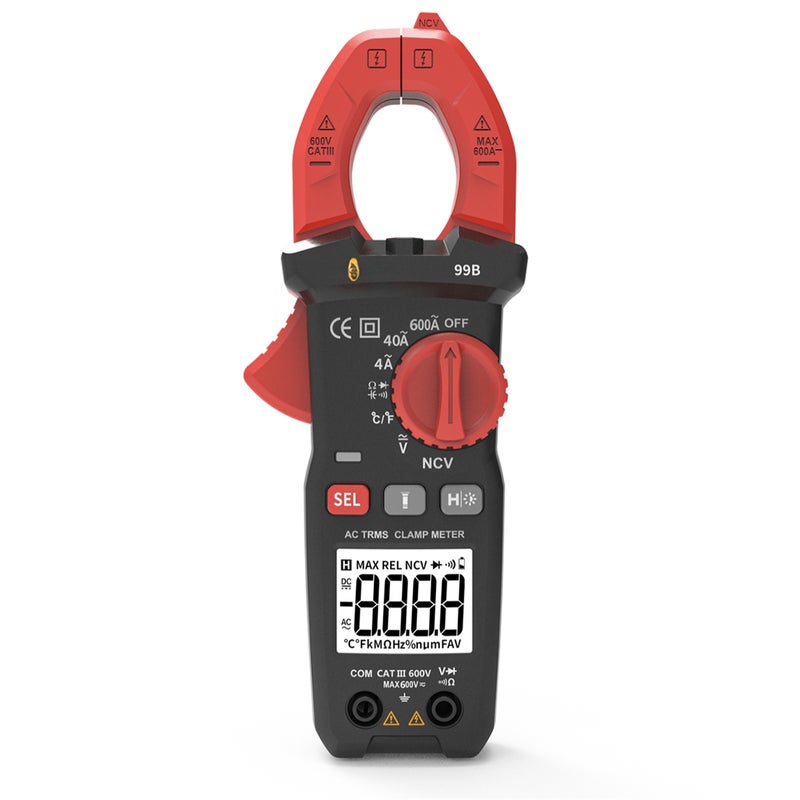 Clamp Multimeter AC/DC 600A Digital Multimeter Current Temperature Capacitance Voltage Resistance Multimeter - Image 1