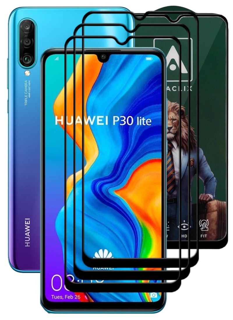 ACLIX 3 Pieces Antistatic ESD Dustproof Premium Quality High Definition Tempered Glass Screen Protector Designed For Huawei P30 lite - Image 1