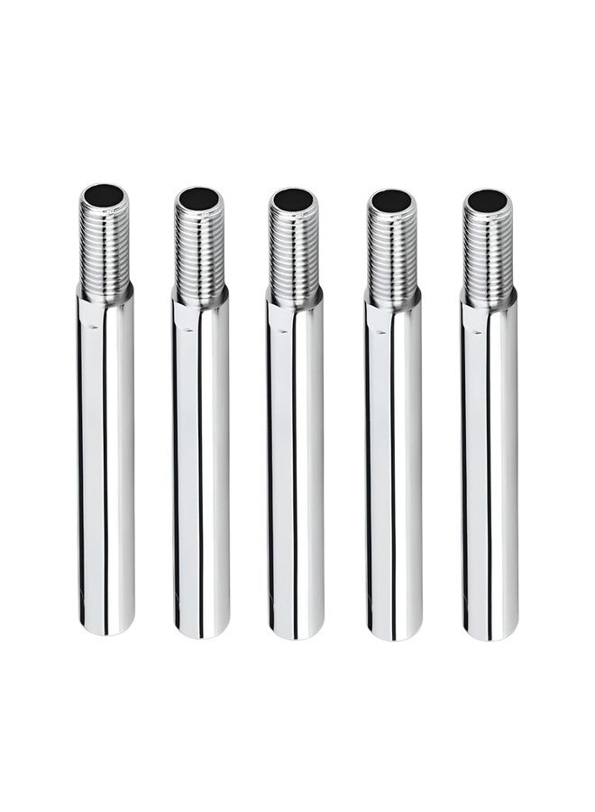 KINIK CP Brass Extension Nipple 6 Inch | 3/8 Inch Thread Size | Chrome Plated Brass Pipe Extension | Pack of 1 - Image 1