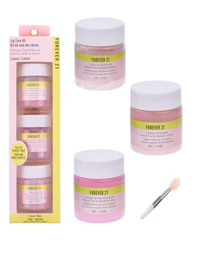 FOREVER 21 3pc Lip Care Kit - Lip Scrub, Overnight Lip Mask & Daily Lip Balm - Image 1