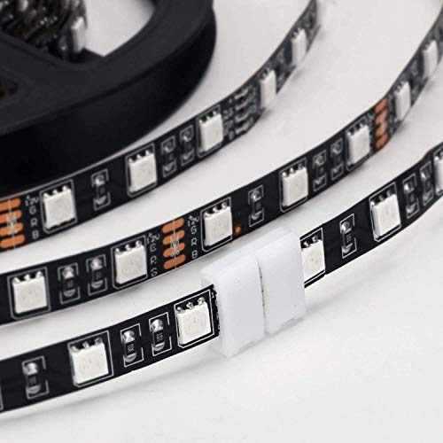 Protium 4-Pin RGB LED Light 10mm Unwired Gapless Solderless Adapter Terminal Extension SMD 5050 Strip Connectors (Multicolor) - 10 Pack - Image 4