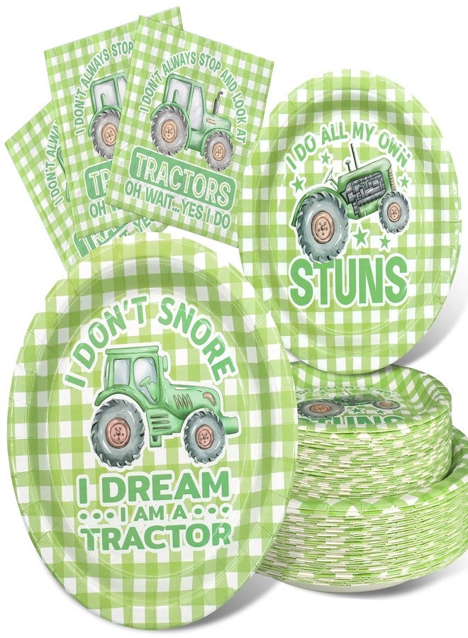 OuteGo Tractor Party Decorations - 20 Packs Plates and Napkins - Disposable, Stylish Supplies for Birthdays and Events - Image 1