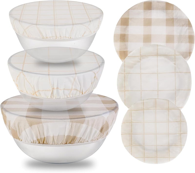 Tirphy Reusable Bowl Covers for Bread Proofing - Beeswax Bowl Covers Reusable 8/10/12 Inch - Elastic Cotton Cloth Sourdough Cover - Shower Caps for Sourdough Bread - Image 1