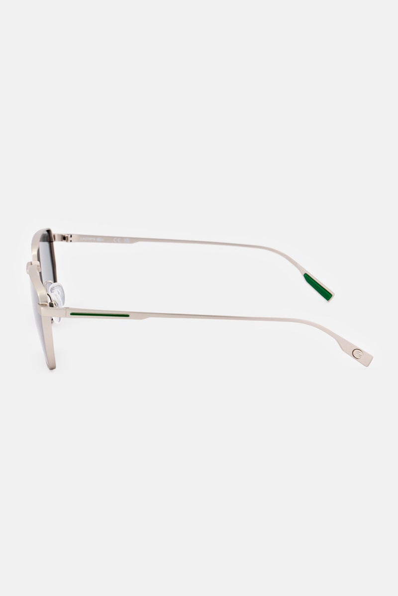 LACOSTE Men L260S Square Sunglasses, Silver - Image 4