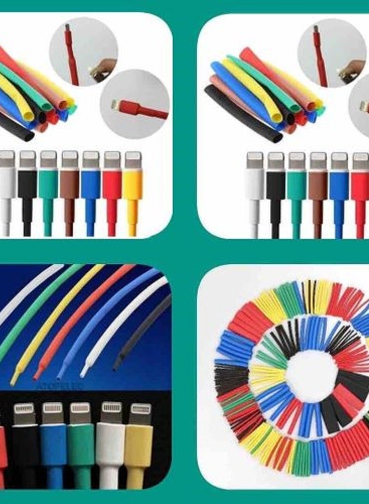 Heat Shrink Tubing for Protect and Repair Cables - 8 Pieces with 4 Different Sizes 