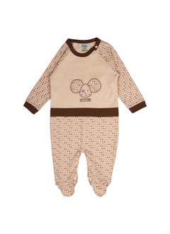 Babies Basic 100% Cotton Printed Long Sleeves Jumpsuit/Romper/Sleepsuit With Feet Covering For Babies  - Image 1