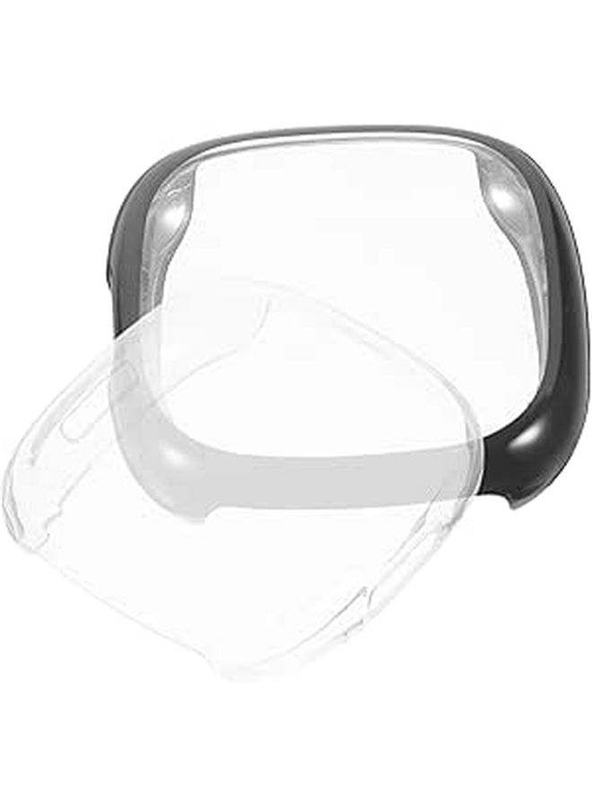 2Pcs Black TPU Smartwatch Case Anti Scratch Lightweight Full Protection Bumper - Image 1