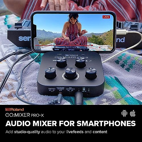 Roland GO:MIXER PRO-X Audio Mixer for Smartphones | Connect and Mix up to 7 Audio Sources | Add Studio Quality Audio to your Social Content and Livestreams - Image 5