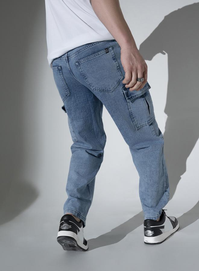 Hubberholme Men’s Mid-Blue Jeans – Durable Denim, Slim Fit, Comfortable and Stylish Everyday Wear - Image 3