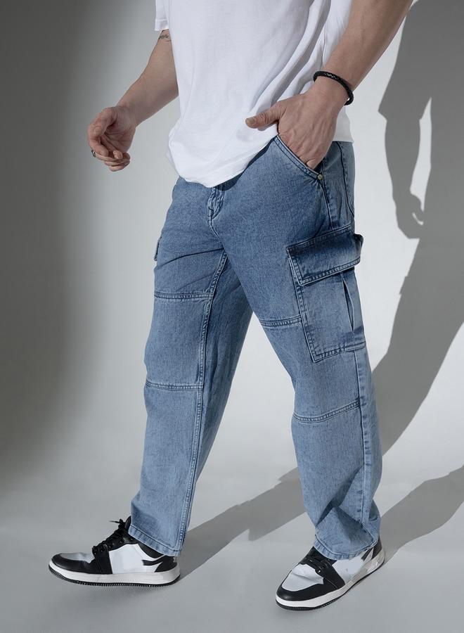 Hubberholme Men’s Mid-Blue Jeans – Durable Denim, Slim Fit, Comfortable and Stylish Everyday Wear - Image 5