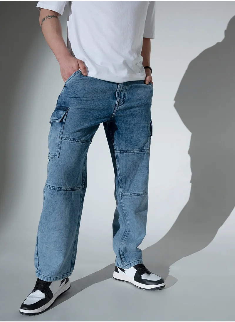 Hubberholme Relaxed Mid Blue Jeans for Men