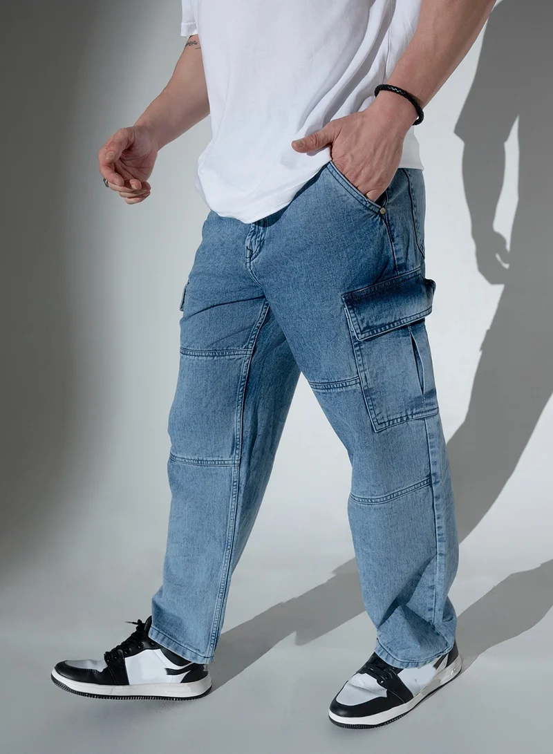 Hubberholme Relaxed Mid Blue Jeans for Men